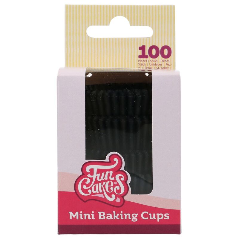 Cukrářské mini košíčky černé 100 ks FunCakes
